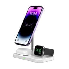 Tech-protect A22 3in1 bezdrátová nabíječka na mobil / AirPods / Apple Watch, bíla