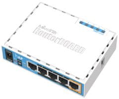 Mikrotik RouterBOARD RB951Ui-2nD, hAP,CPU 650MHz, 5x LAN, 2.4Ghz 802.11b/g/n, USB, 1x PoE out, L4