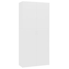 Vidaxl Botník bílý 80 x 35,5 x 180 cm dřevotříska