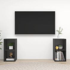 Greatstore TV stolky 2 ks šedé 72 x 35 x 36,5 cm dřevotříska