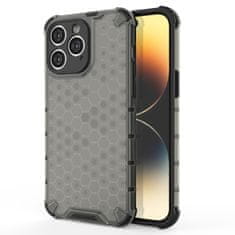 OEM Honeycomb pancéřové pouzdro se silikonovým rámem pro iPhone 14 PRO 6.1" Black