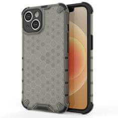 OEM Honeycomb pancéřové pouzdro se silikonovým rámem pro iPhone 14 6.1" Black