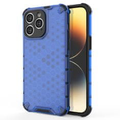 OEM Honeycomb pancéřové pouzdro se silikonovým rámem pro iPhone 14 PRO MAX 6.7" Blue