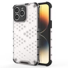 OEM Honeycomb pancéřové pouzdro se silikonovým rámem pro iPhone 14 PRO MAX 6.7" Transparent