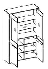 CASARREDO Obývací sestava DESJO SET1 (02+04+21+32) dub sanremo/hnědá