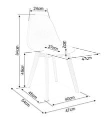 CASARREDO Jídelní židle RISO světle šedá/buk