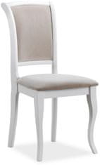 CASARREDO Jídelní čalouněná židle MN-SC bílá/béžová