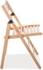 CASARREDO Dřevěná skládací židle SMART II tmavý ořech
