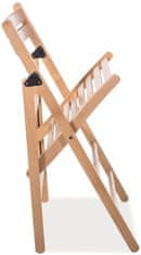 CASARREDO Dřevěná skládací židle SMART II bílá