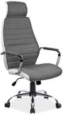 CASARREDO Kancelářská židle Q-035 šedá/bílá