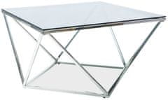 CASARREDO Konferenční stolek SILVER A chrom/kouřové sklo
