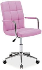 CASARREDO Kancelářská židle ELZA růžová ekokůže