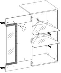 CASARREDO Obývací stěna SAMBA dub SanRemo tmavý