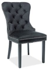 CASARREDO Jídelní čalouněná židle MARKUS VELVET černá/černá