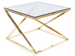 CASARREDO Konferenční stolek LIAM zlatá/kouřové sklo