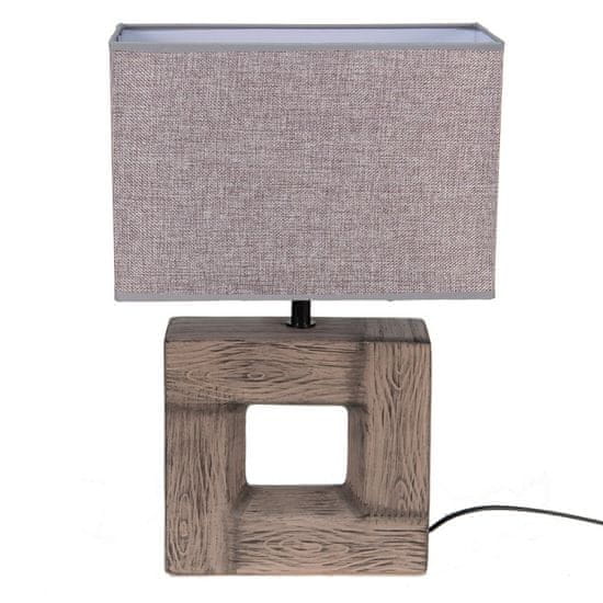 Clayre & Eef Stolní lampa keramická šedá 45 cm