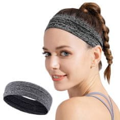 MG Running Headband sportovní čelenka, sivá