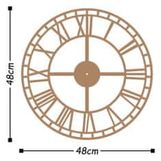 Wallity Dekorativní nástěnné hodiny Pulos 48 cm měděné