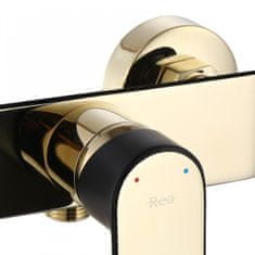 REA Sprchová baterie se sprchovým sluchátkem BLOOM černá/zlatá