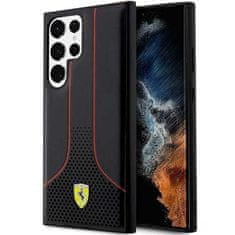 Ferrari FEHCS23LPCSK hard silikonové pouzdro Samsung Galaxy S23 ULTRA 5G black Perforated 296 P