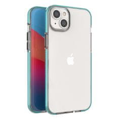 OEM Spring silikonové pouzdro s barevným lemem na iPhone 14 PLUS 6.7" Light blue