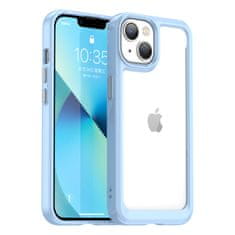 OEM Silikonové pouzdro Space s barevným rámem na iPhone 14 PLUS 6.7" Blue