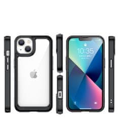 OEM Silikonové pouzdro Space s barevným rámem na iPhone 14 PLUS 6.7" Black