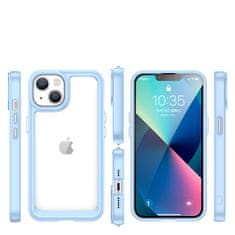 OEM Silikonové pouzdro Space s barevným rámem na iPhone 14 PLUS 6.7" Blue