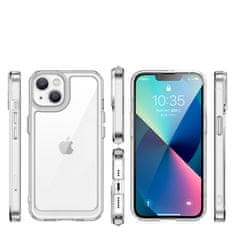 OEM Silikonové pouzdro Space s barevným rámem na iPhone 14 PLUS 6.7" Transparent