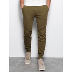 OMBRE Pánské tepláky V4 khaki MDN120972 XL