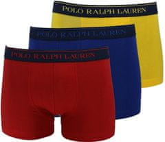 Ralph Lauren Boxerky 3 psc 714662050040 žlutočervenomodrá - Ralph Lauren modrá,žlutá,červená M