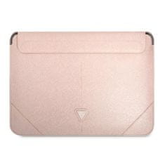 Guess Guess Saffiano Triangle Logo Sleeve - Pouzdro Na Notebook 16" (Růžové)