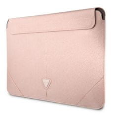 Guess Guess Saffiano Triangle Logo Sleeve - Pouzdro Na Notebook 16" (Růžové)