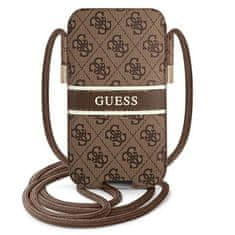 Guess GUESS KABELKA GUPHM4GDBR 6,1" HNĚDÉ/HNĚDÉ PEVNÉ POUZDRO 4G STRIPE