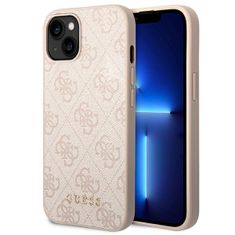 Guess Guess 4G Metal Gold Logo - Kryt Na Iphone 14 Plus (Růžová)