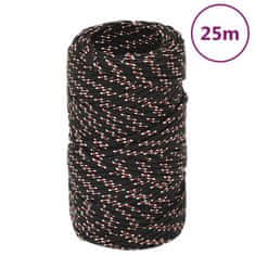 Greatstore Lodní lano černé 2 mm 25 m polypropylen