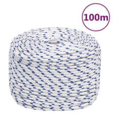 Greatstore Lodní lano bílé 10 mm 100 m polypropylen
