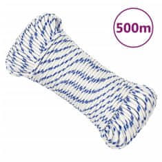 Vidaxl Lodní lano bílé 4 mm 500 m polypropylen