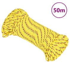 Greatstore Lodní lano žluté 3 mm 50 m polypropylen