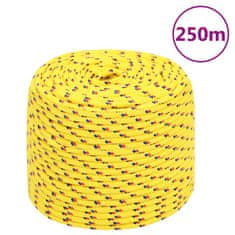 Greatstore Lodní lano žluté 6 mm 250 m polypropylen