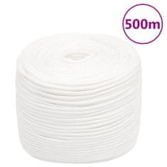 Greatstore Lodní lano celobílé 6 mm 500 m polypropylen