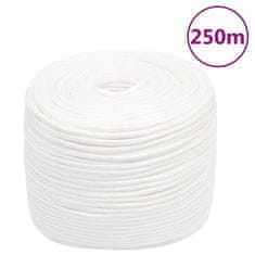 Greatstore Lodní lano celobílé 6 mm 250 m polypropylen