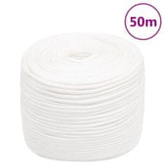 Greatstore Lodní lano celobílé 8 mm 50 m polypropylen