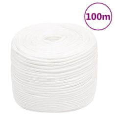 Greatstore Lodní lano celobílé 8 mm 100 m polypropylen