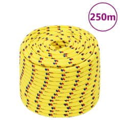 Greatstore Lodní lano žluté 12 mm 250 m polypropylen