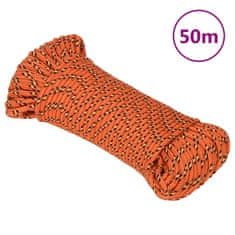 Vidaxl Lodní lano oranžové 4 mm 50 m polypropylen