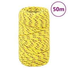 Greatstore Lodní lano žluté 2 mm 50 m polypropylen