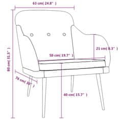 Vidaxl Křeslo černé 63 x 76 x 80 cm textil