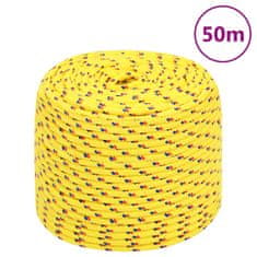 Greatstore Lodní lano žluté 6 mm 50 m polypropylen