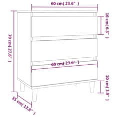 Greatstore Příborník dub sonoma 60 x 35 x 70 cm kompozitní dřevo